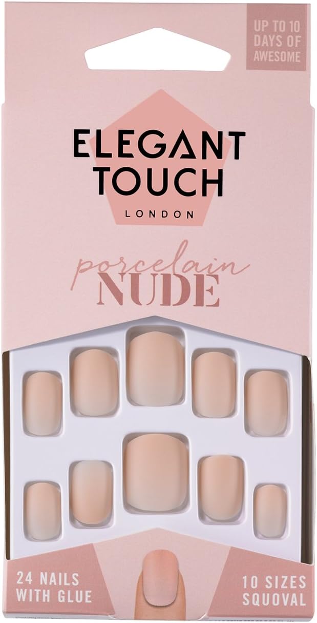 Nude Nails Porcelain Squoval Shape
