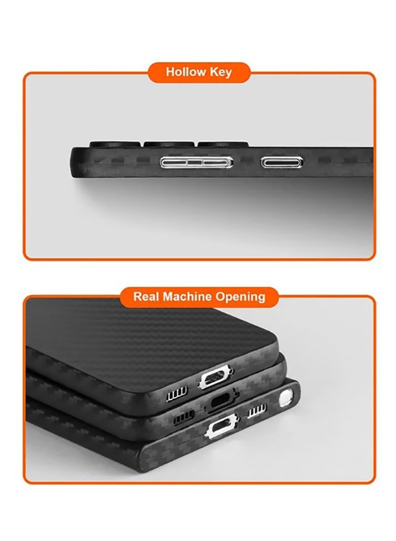 Carbon Fiber Texture Ultra Light Ultra Thin Protective Case Cover for Samsung Galaxy S25  (Black)  - Image 4