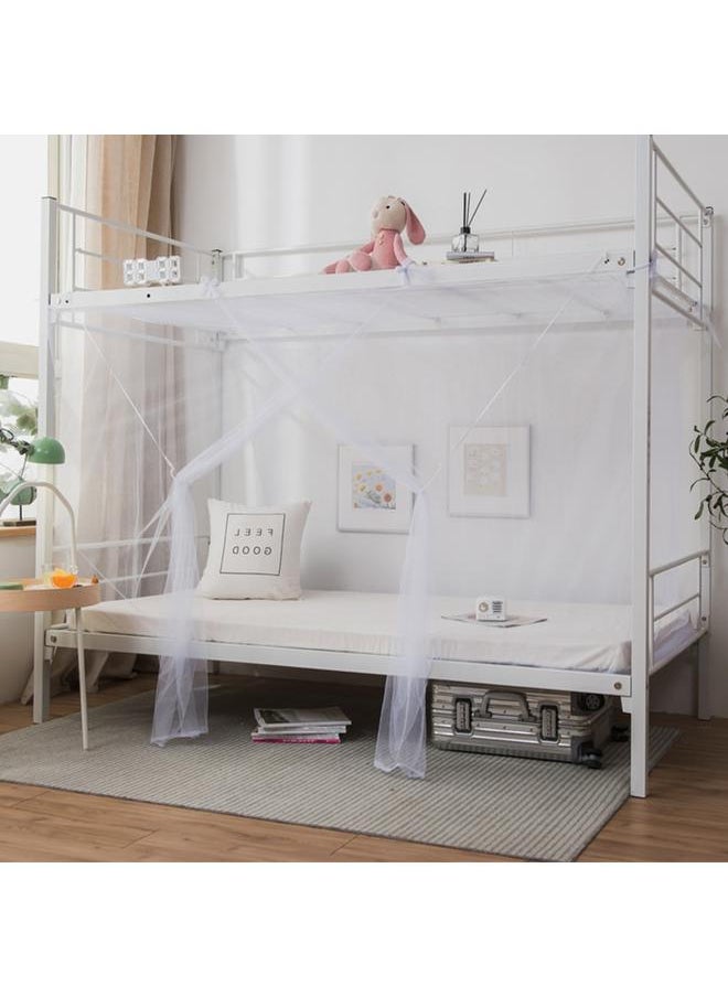 Bluejw - College Student Dormitory Mosquito Net 1.0m Bed 0.9 Grain Net Single 1.2 M Household Upper And Lower Bunk Bed 1 M Cotton - Image 1