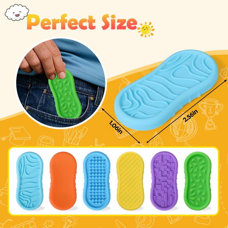 بوسوها Busoha Silicone Magnetic Fidget Slider Toys - تخفيف القلق الحجري الحجري ألعاب السفر لتهدئة التوحد الإجهاد وهدايا اضطراب فرط الحركة ونقص الانتباه للرجال البالغين الفتيات الفتيات - Image 2