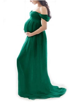 Loquat Women Pregnant Long Dress Green  - Image 2