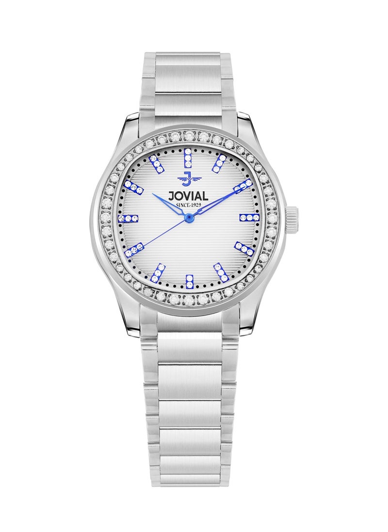 Jovial JOVIAL 5066LSMQ01ZE Women's Fashion Stainless Steel watch. 26mm, White  - Image 1
