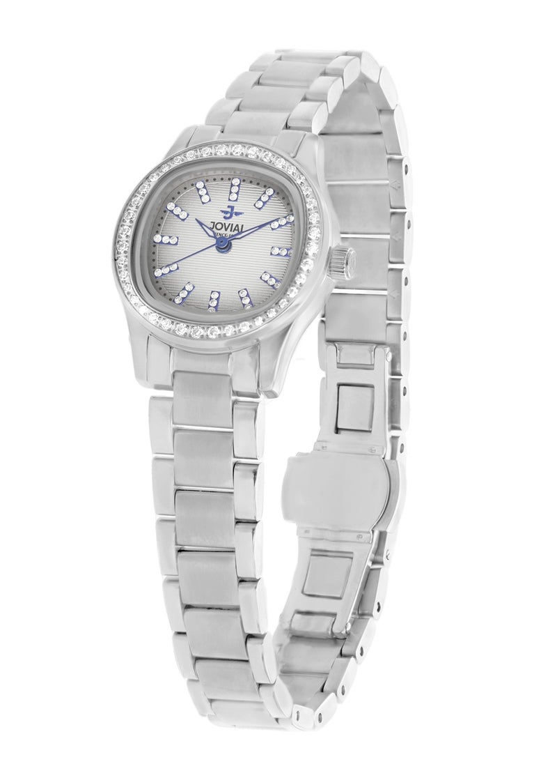 Jovial JOVIAL 5066LSMQ01ZE Women's Fashion Stainless Steel watch. 26mm, White  - Image 2