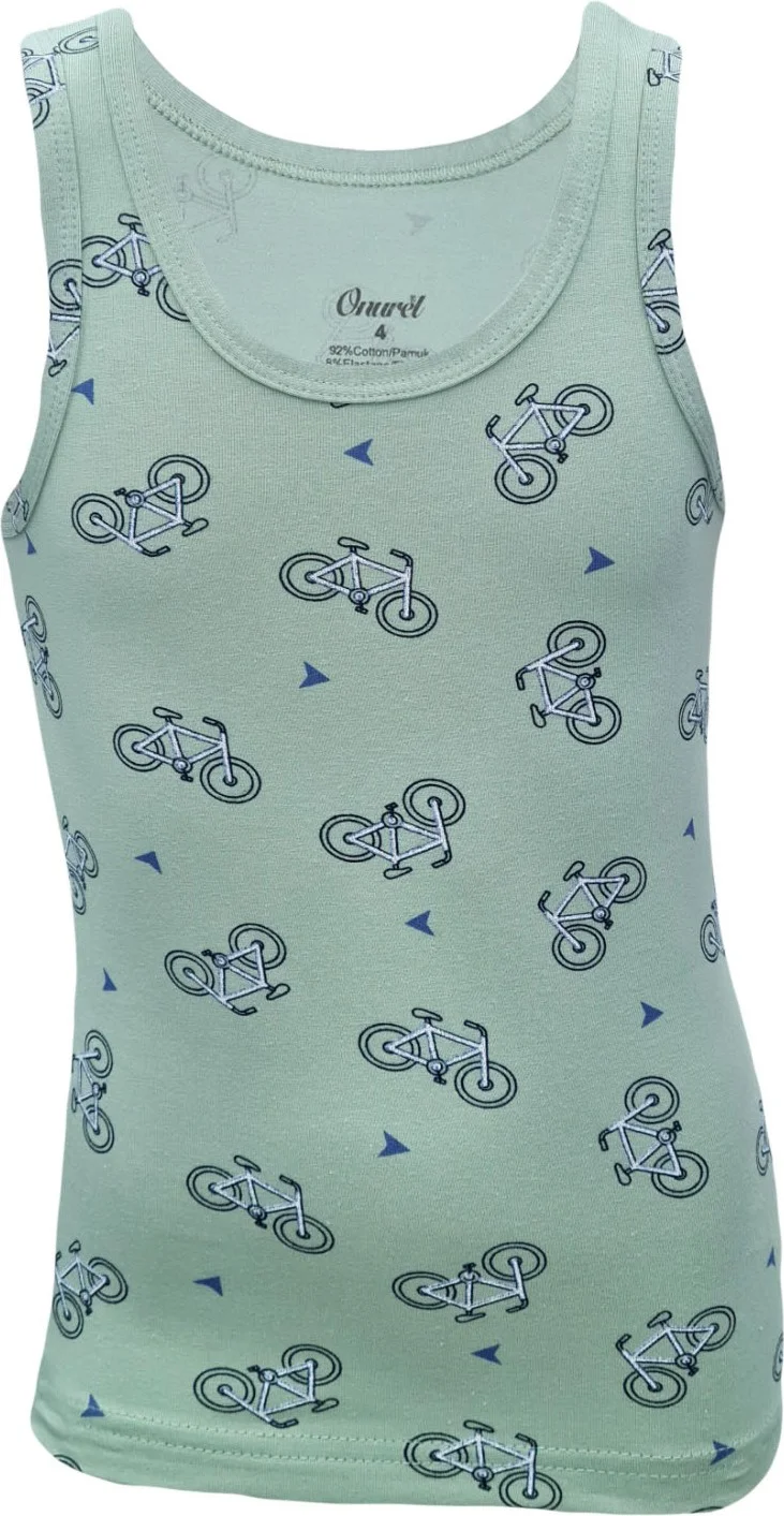 اونوريل 5-Pack Boy Colorful Patterned Lycra Cotton Undershirt