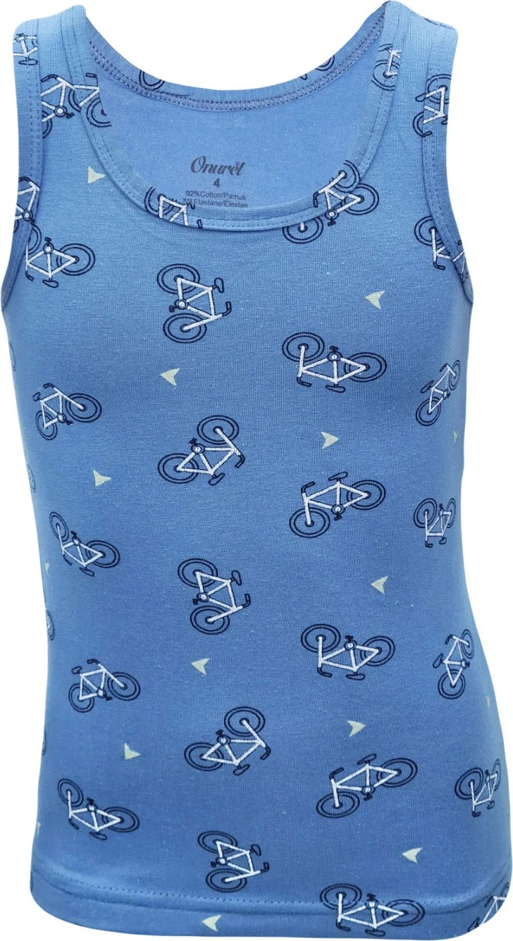اونوريل 5-Pack Boy Colorful Patterned Lycra Cotton Undershirt