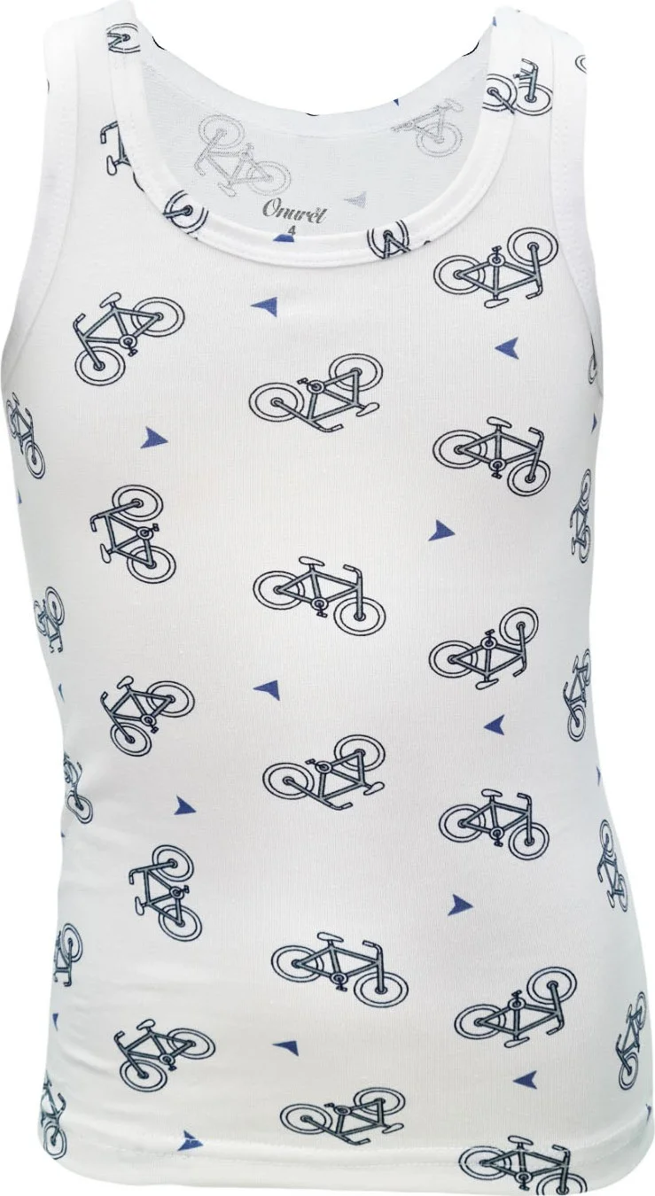 اونوريل 5-Pack Boy Colorful Patterned Lycra Cotton Undershirt