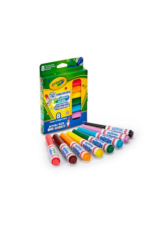 Crayola أقلام ماركر قابلة للغسل من كرايولا بيب سكوكس، أقلام صغيرة بألوان كلاسيكية، 8 قطع - Image 2