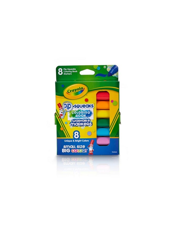 Crayola أقلام ماركر قابلة للغسل من كرايولا بيب سكوكس، أقلام صغيرة بألوان كلاسيكية، 8 قطع - Image 1