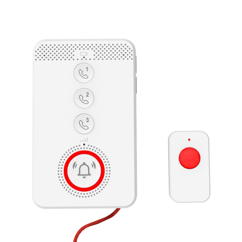 Wireless Caregiver Pager Elderly Calling System SOS Emergency Button Alert 4G Voice Distress Alarm Two-way Intercom Phone Notification Portable One-click Caller Alarm for Fall Prevention and Elderly Assistance - Image 4