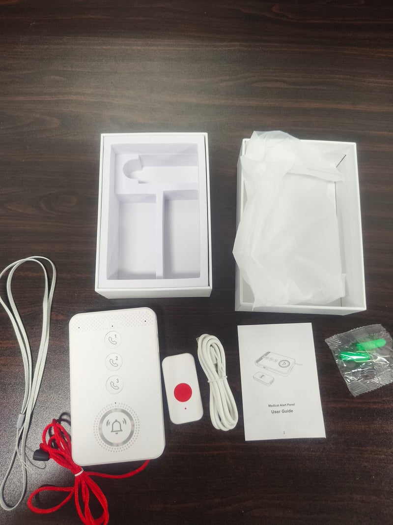 Wireless Caregiver Pager Elderly Calling System SOS Emergency Button Alert 4G Voice Distress Alarm Two-way Intercom Phone Notification Portable One-click Caller Alarm for Fall Prevention and Elderly Assistance - Image 1
