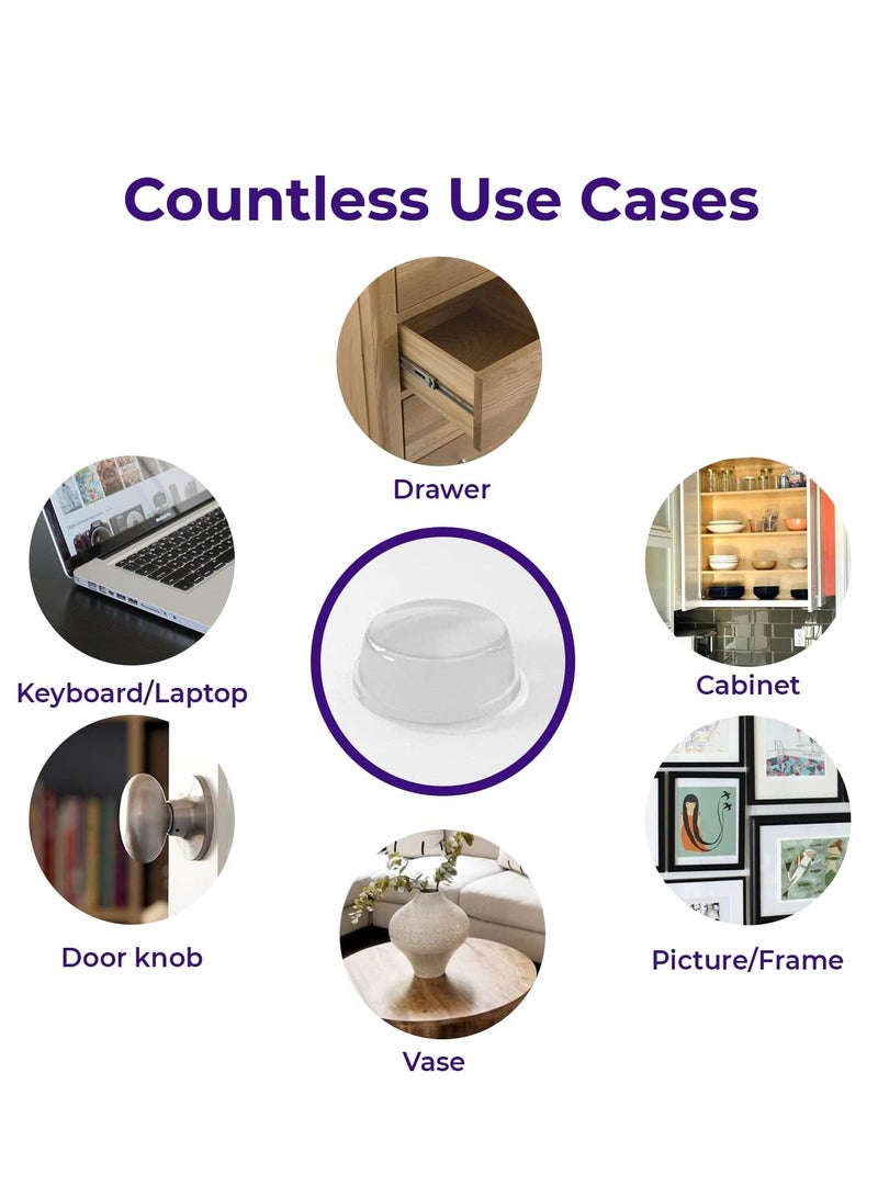 118 Pieces Self-Adhesive Cabinet Door Bumpers, Clear Rubber Feet Adhesive Bumpers Self-Adhesive Noise Reduction Pads, 6 Sizes for Protecting Kitchen Furniture, Wall Drawer Stops - Image 4