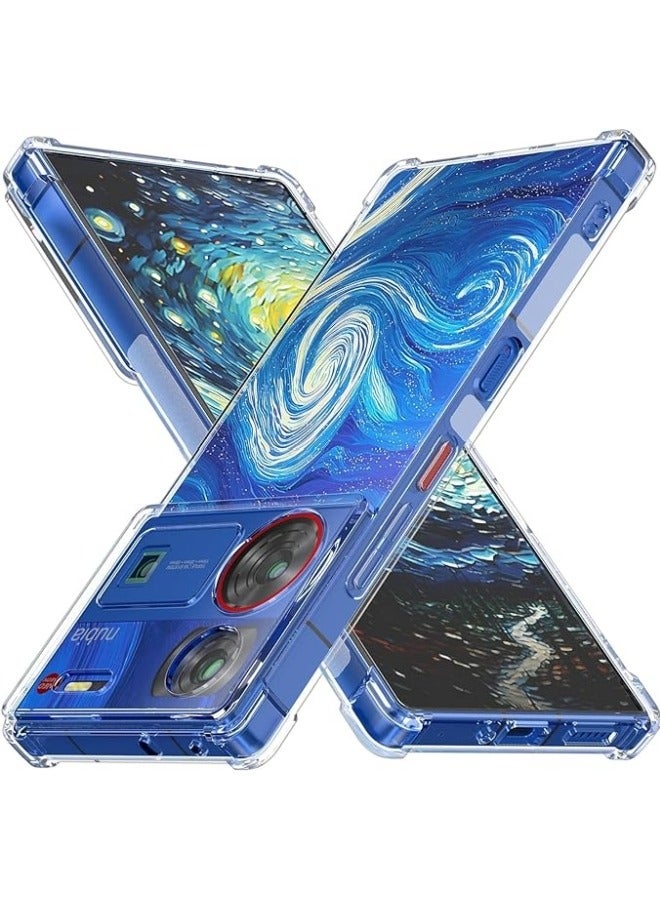 Clear Case Compatible with ZTE Nubia Z60 Ultra 5G, Slim Fit TPU Transparent Soft Back Cover with 4 Corner Shockproof Airbag and Camera Lens Protection - Image 1