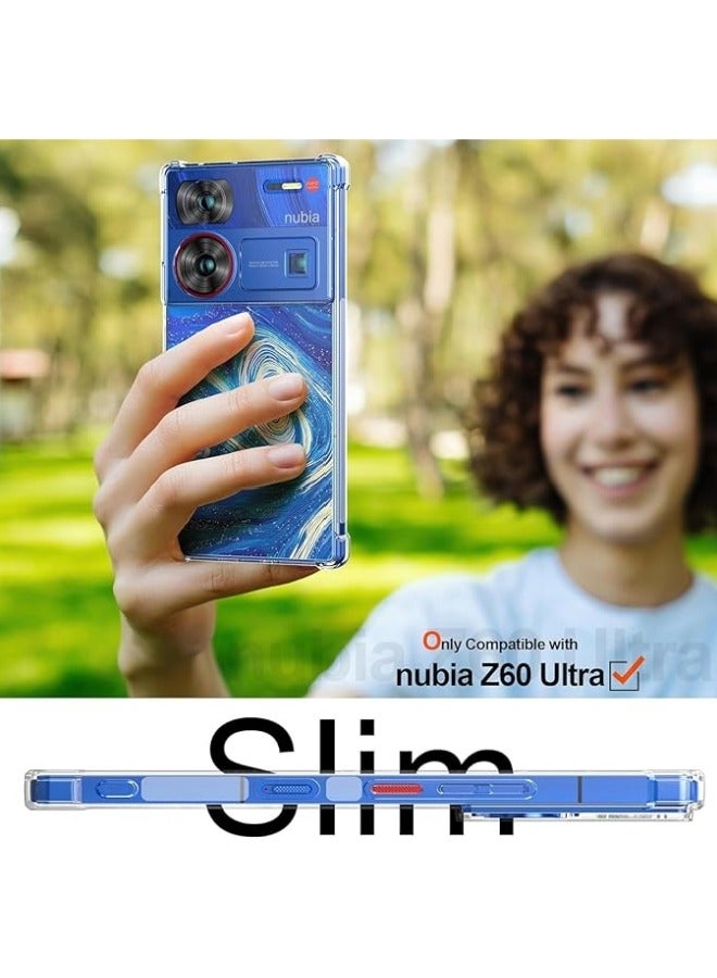 Clear Case Compatible with ZTE Nubia Z60 Ultra 5G, Slim Fit TPU Transparent Soft Back Cover with 4 Corner Shockproof Airbag and Camera Lens Protection - Image 2