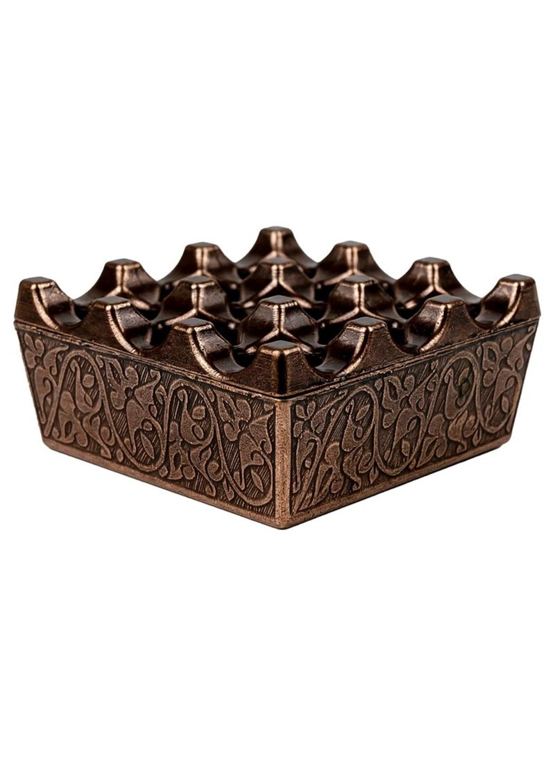 Tureks — منفضة سجائر معدنية لزينة المكتب، بتصميم عصري بسيط، مزودة بغطاء و9 فتحات، ومقاومة للرياح. - Image 2