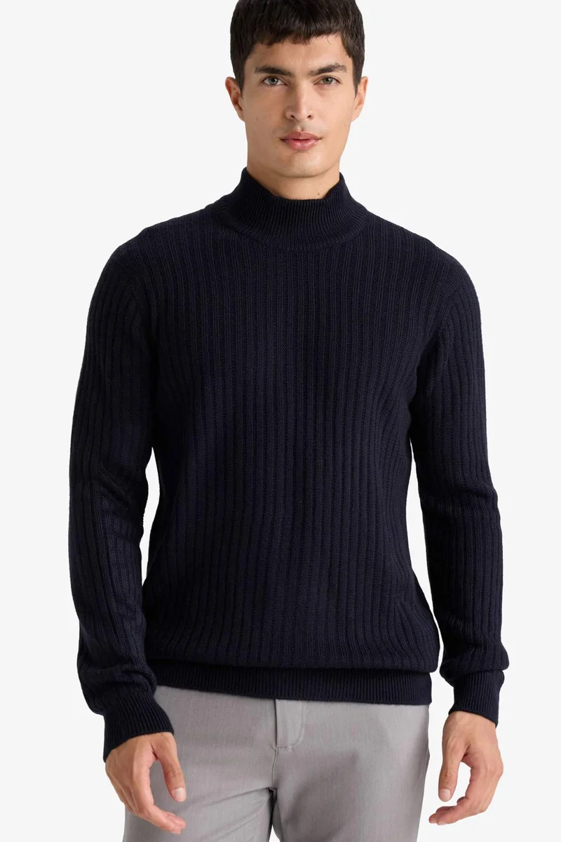 ديفاكتو Standard Fit Turtleneck Knitwear Pullover
