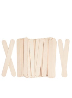 Generic 100 Pieces Large Wooden Wax Sticks Wax Applicator Sticks Body Hair Removal Sticks Applicator Spatula  - Image 1