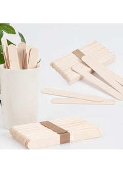 Generic 100 Pieces Large Wooden Wax Sticks Wax Applicator Sticks Body Hair Removal Sticks Applicator Spatula  - Image 2