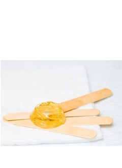 Generic 100 Pieces Large Wooden Wax Sticks Wax Applicator Sticks Body Hair Removal Sticks Applicator Spatula  - Image 3