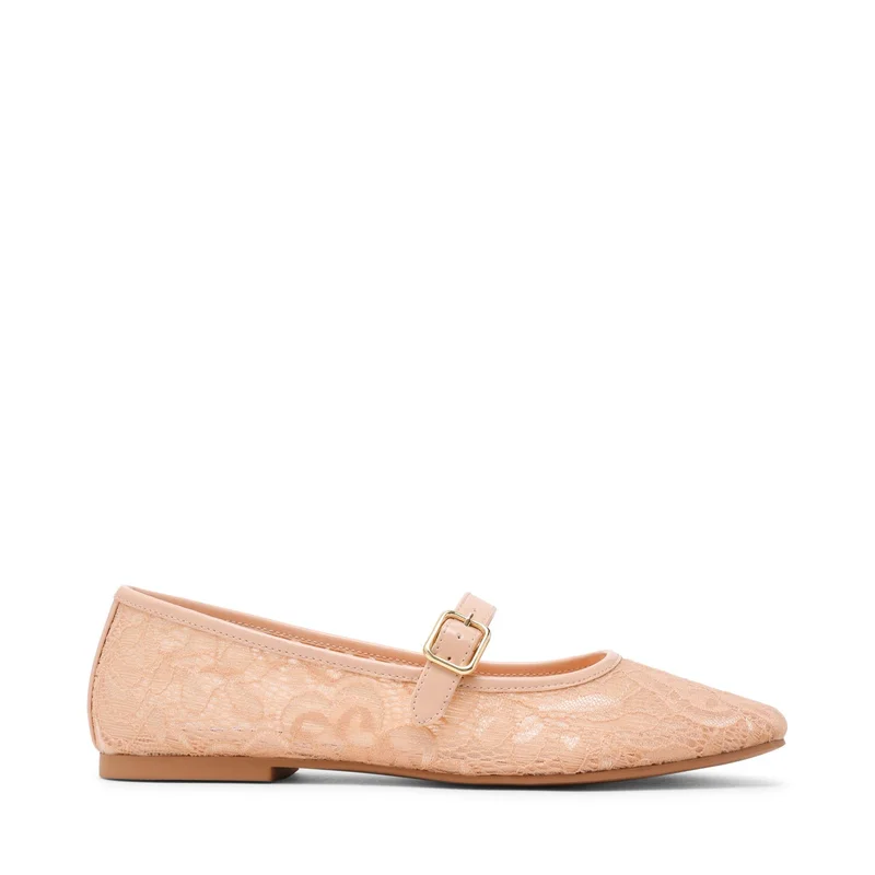 Steve madden wildflower-l women's blush lace ballerinas shoes