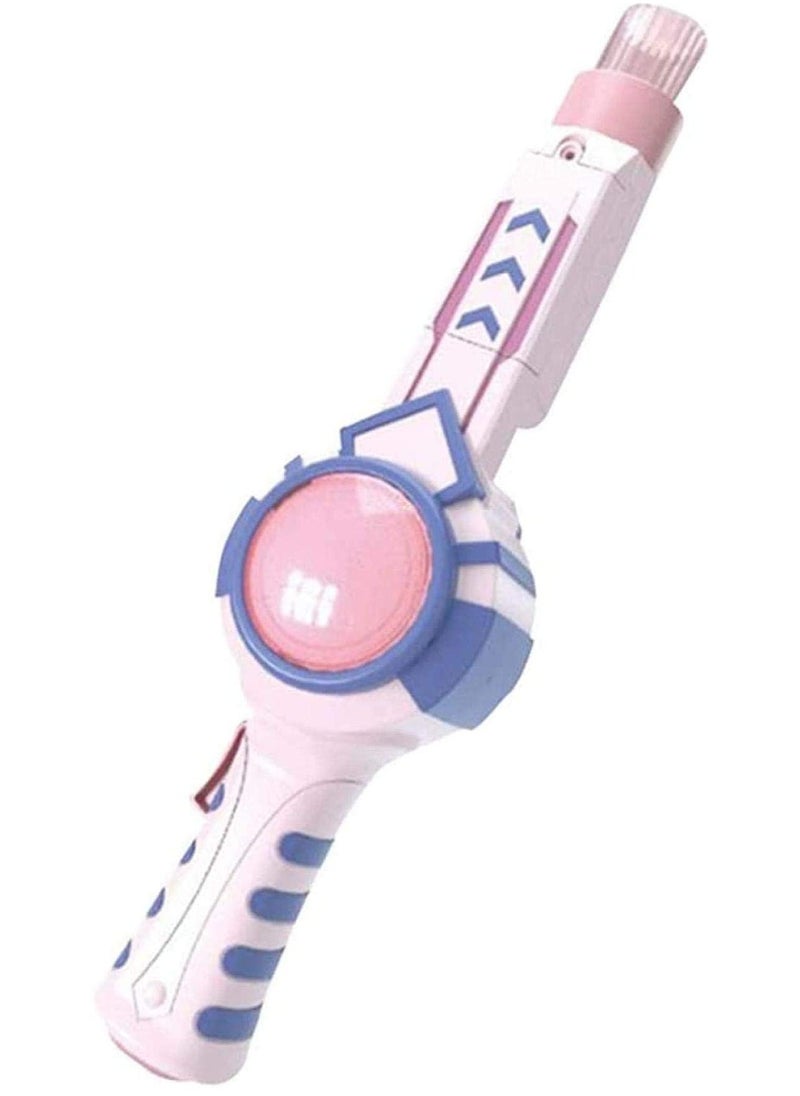 null - Elastic Fog Bubble Machine Magic USB Charging Wand with Gloves Pink - Image 1