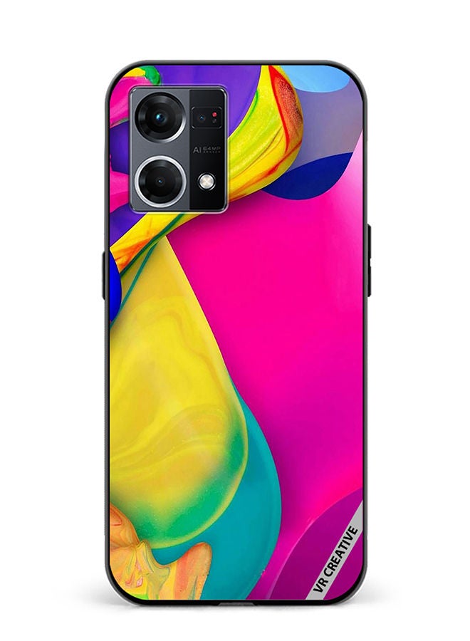 VR CREATIVE Protective Case Cover For Oppo Reno8 4G Design Multicolour - Image 1