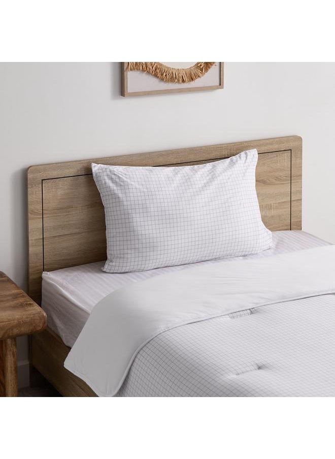 Home Box Ferum 2-Piece Stripe Microfiber Jersey Twin Comforter Set - 160x220 cm  - Image 1