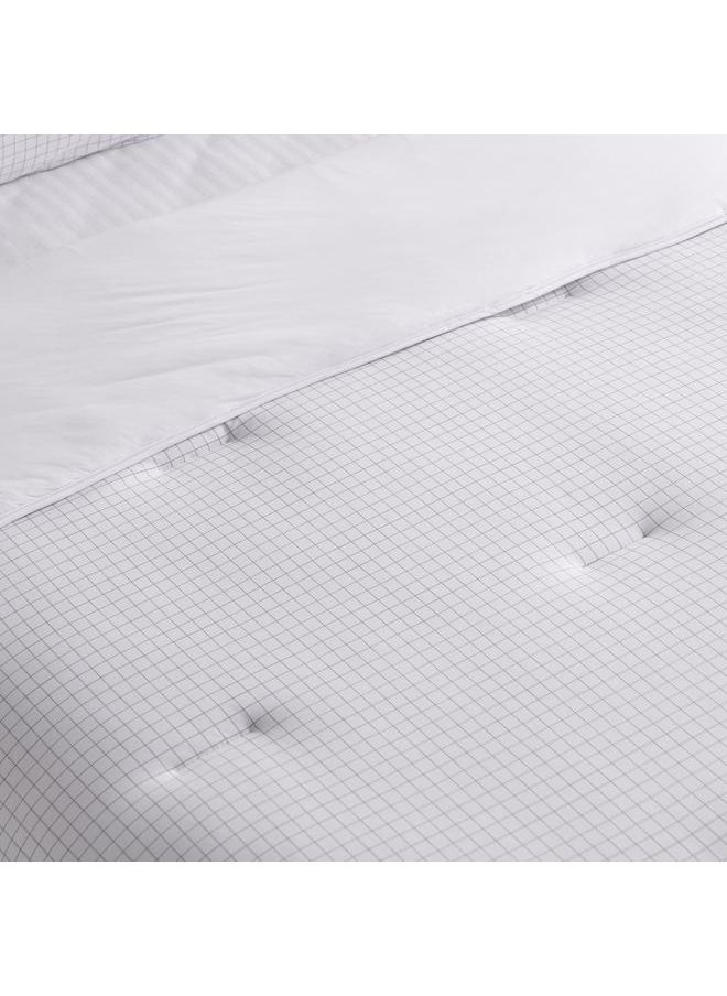 Home Box Ferum 2-Piece Stripe Microfiber Jersey Twin Comforter Set - 160x220 cm  - Image 5