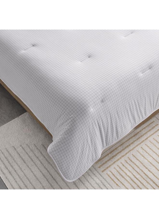 Home Box Ferum 2-Piece Stripe Microfiber Jersey Twin Comforter Set - 160x220 cm  - Image 4
