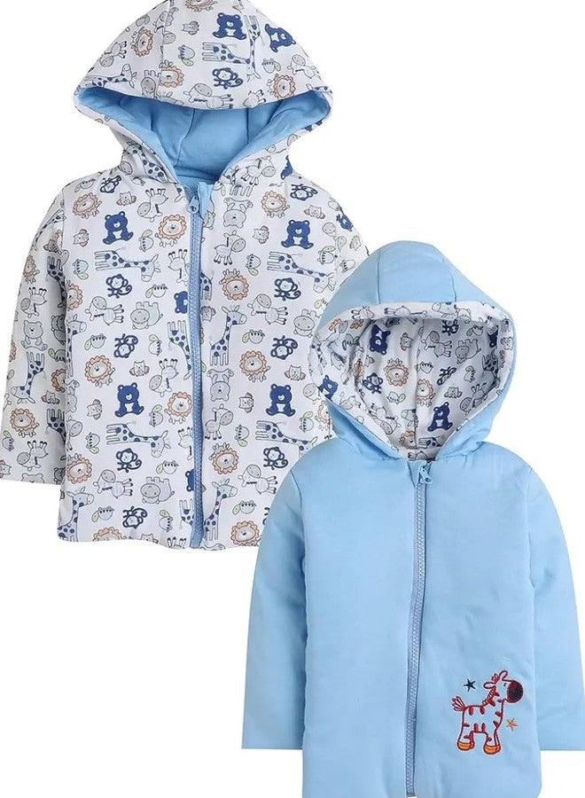 ميني بيري جاكيت ميني بيري ذو وجهين (18-24 شهرًا، أزرق سماوي) - Image 1