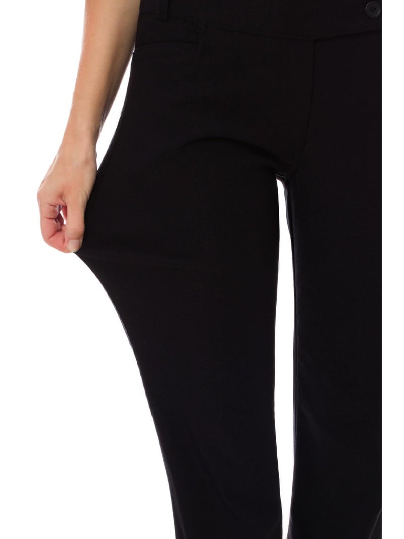 MixMatchy Women's Ultra Stretch Lux Comfort with Flex Motion Bootcut Dress Pants Work Business Office Trousers Black M - Image 4
