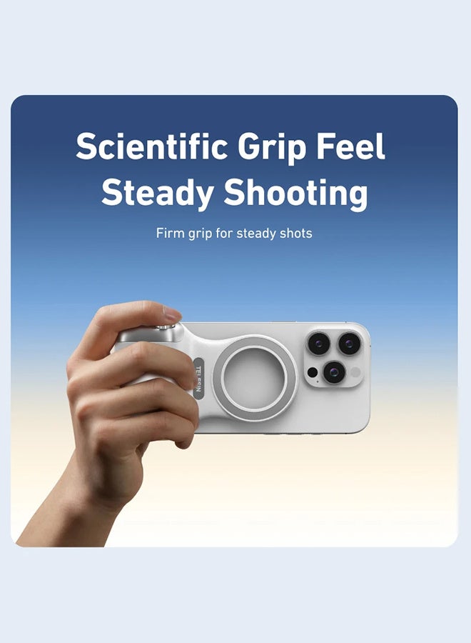 TELESIN Phone Camera Shoot Hand Grip Magnetic Smart Phone Holder Shooting Aid Remote Control Handle For Iphone Android Phone with Fill Light - Image 3