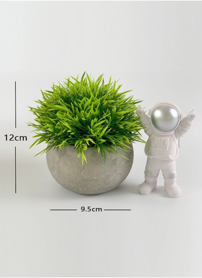 GMORO Mini Artificial Plants Set,2 Pcs Small Fake Plants for Office Kitchen Bathroom Bedroom Mantle Shelf Living Room,Faux Plants in Pots Modern Farmhouse Plants Home Decor  - Image 2
