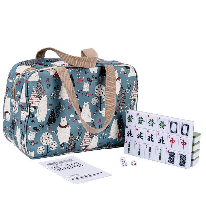 drizzle 36mm Numbered Mahjong Game Set 142 Portable 146 Premium Tiles with Instructions Beginner Manual Travel Family Leisure Time MahJong - Image 2
