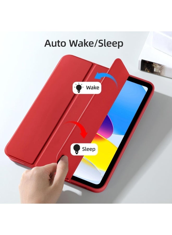 iPad (A16) 11th Generation Case 11 Inch 2025, iPad 10th Generation Case 2022 10.9 Inch with Pencil Holder, Soft TPU Back Slim Smart Protective Trifold Stand Cover, Auto Wake/Sleep - Image 2