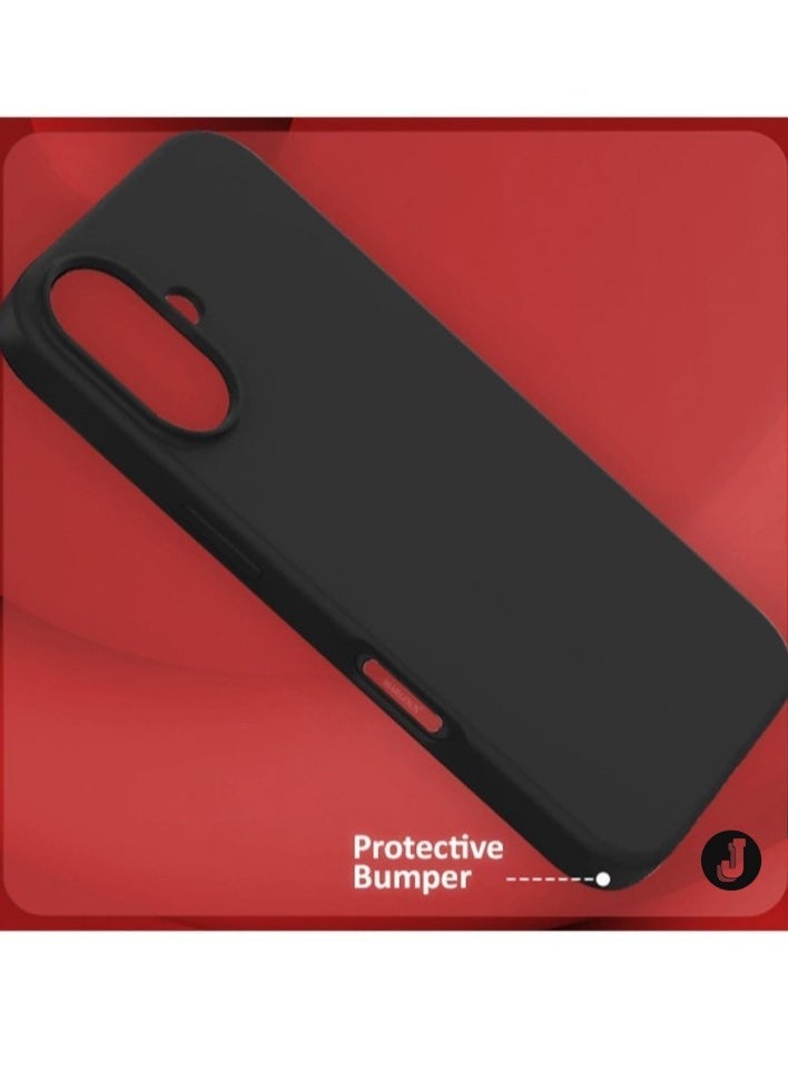 "New Liquid Silicone Case for iPhone 16 Plus – Ultra Slim Design with Soft Anti-Scratch Microfiber Lining & Drop Protection"