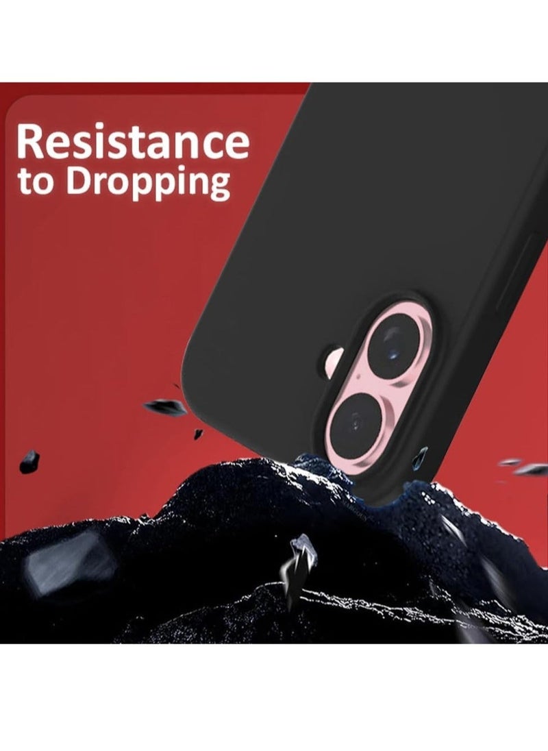"New Liquid Silicone Case for iPhone 16 Plus – Ultra Slim Design with Soft Anti-Scratch Microfiber Lining & Drop Protection"
