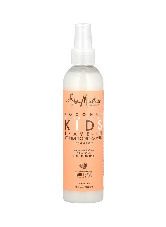 SheaMoisture, Kids, Leave-In Conditioning Milk with Shea Butter, Thick, Curly Hair, Coconut & Hibiscus, 8 fl oz (237 ml) - Image 1