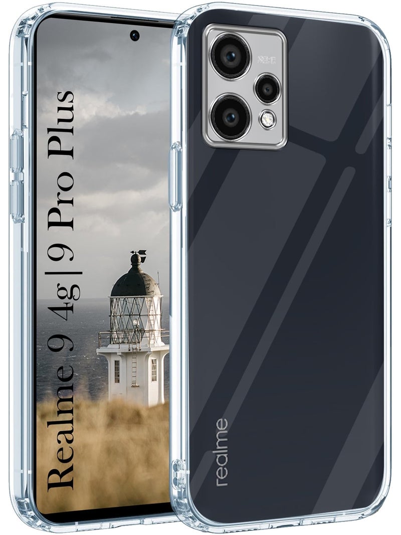 Jkobi Back Cover for Realme 9 Pro Plus | Realme 9 4G (Silicone Clear Shockproof Case with Camera Protection | Soft and Flexible | Transparent) - Image 1
