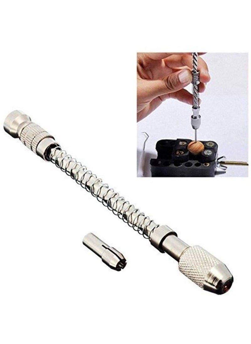 DIY Crafts Diy Crafts CT-DIY-HI-27192 Pin Vise Wood Spiral Hand Push Drill Chuck Micro Twist Bit, # 2, Drill (Multicolor)  - Image 3