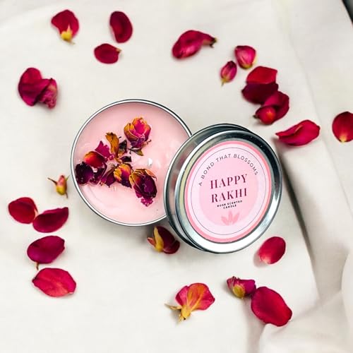 SINCE 7 STORE Rakhi Gift Hamper For Sister-Includes 6 Products: Metal Pen Which Says "World's Best Sister", 2 Scrunchies, Keychain, Scented Jar Candle Box, And Heartfelt Note From Brother ,Multi - Image 4