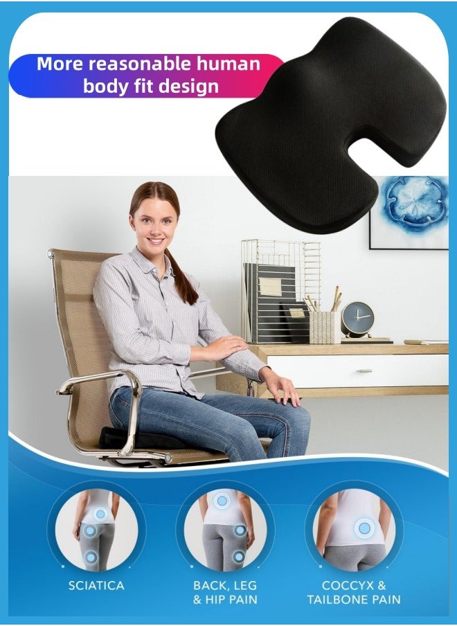 Generic - Everlasting Comfort Memory Foam Seat Cushion Auto Seat ， Office Chair Cushion , Sciatica & Back Pain Relief ，Pressure Relief，Supportive Foam  Non-Slip Seat Cushion for Car (Mesh breathable） - Image 1
