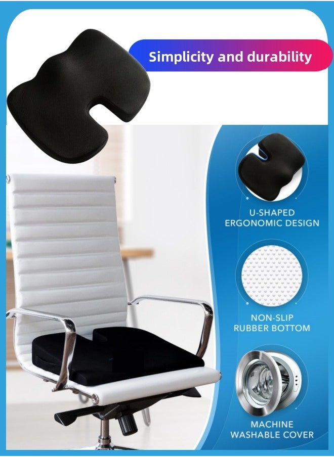 Generic - Everlasting Comfort Memory Foam Seat Cushion Auto Seat ， Office Chair Cushion , Sciatica & Back Pain Relief ，Pressure Relief，Supportive Foam  Non-Slip Seat Cushion for Car (Mesh breathable） - Image 1