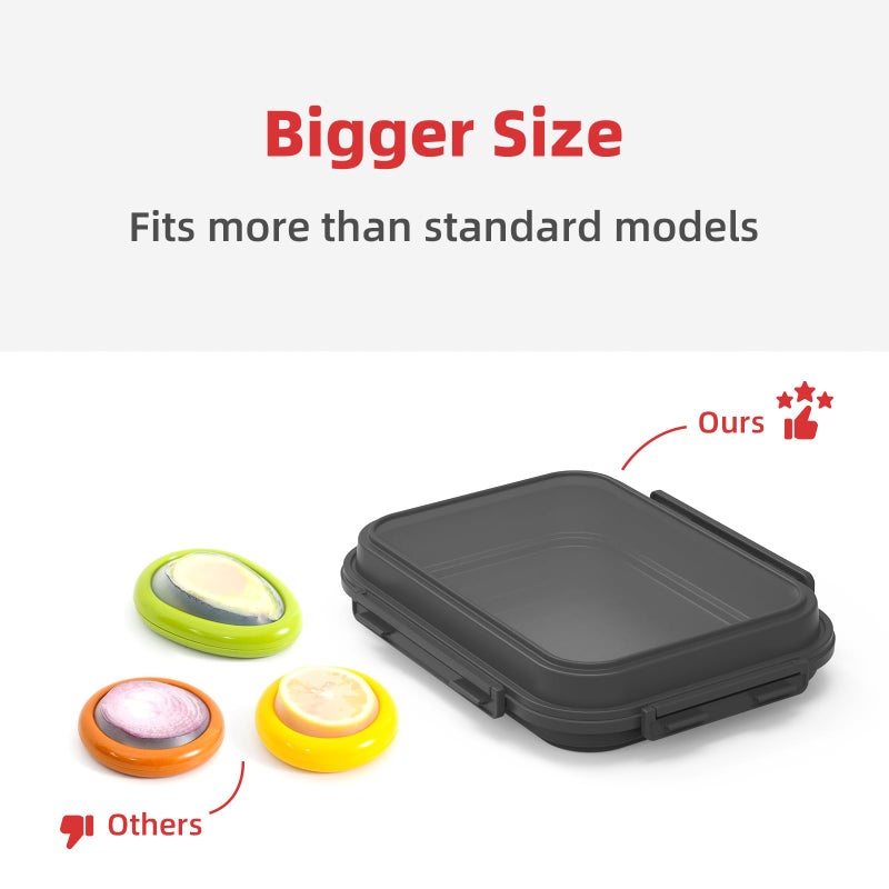Mage Crab 2 Pack Silicone Food Fresh-Keeping Storage Containers with Lid, Dual-Shape Design, BPA-Free, Leakproof Lock Clips, Versatile Fridge Storage Containers, Space Saving & Expandable - Image 4