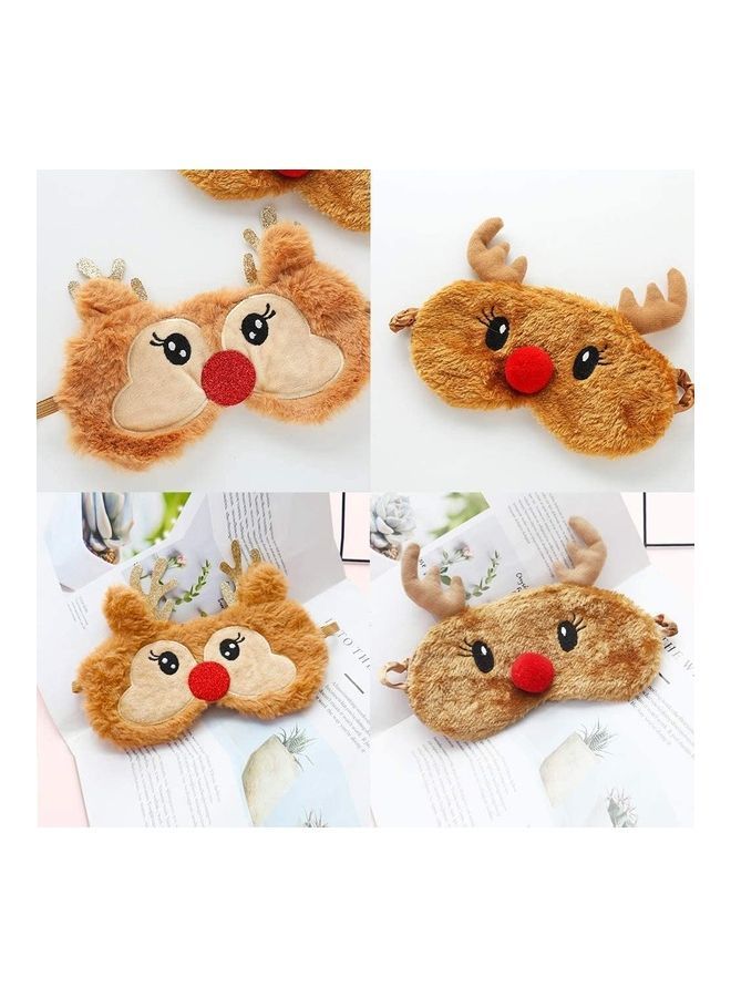 NIBEMINENT 2-Piece Cute Cartoon Plush Eye Sleeping Mask 18 x 8cm - Image 5