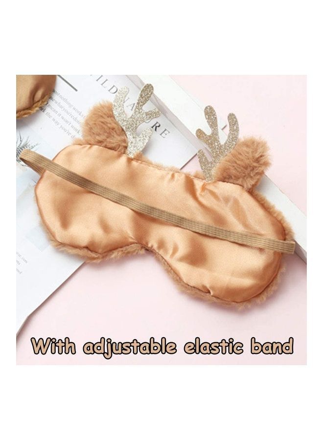 NIBEMINENT 2-Piece Cute Cartoon Plush Eye Sleeping Mask 18 x 8cm - Image 3