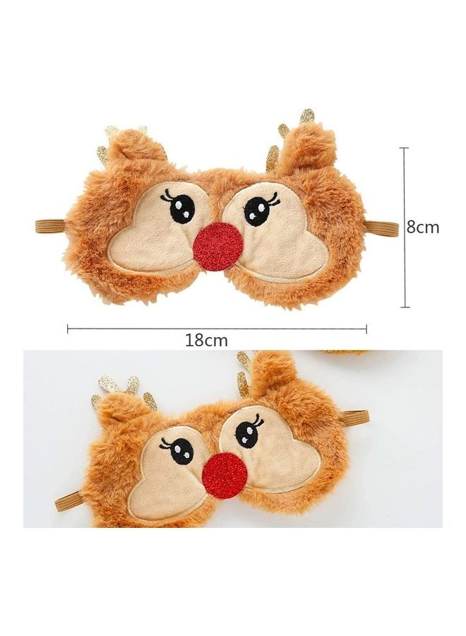 NIBEMINENT 2-Piece Cute Cartoon Plush Eye Sleeping Mask 18 x 8cm - Image 2