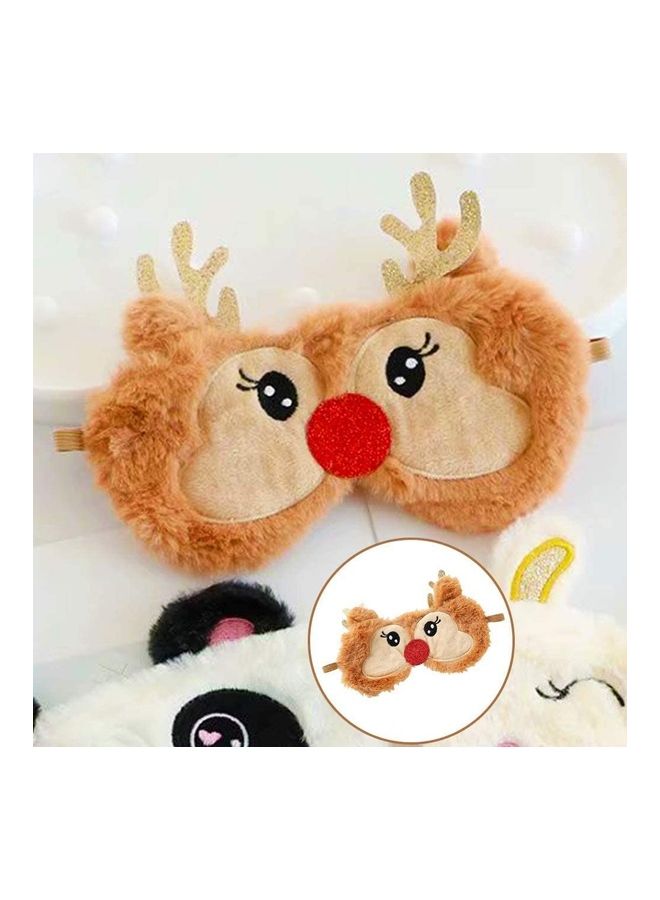 NIBEMINENT 2-Piece Cute Cartoon Plush Eye Sleeping Mask 18 x 8cm - Image 4