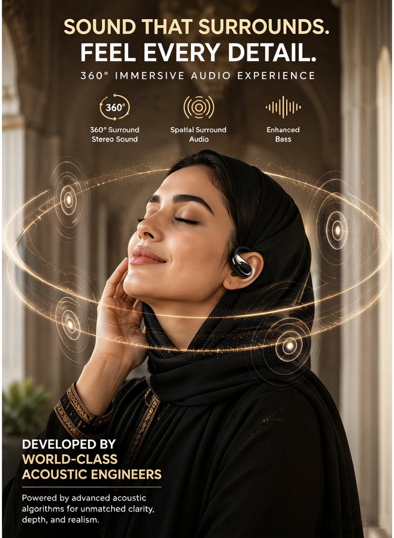 سماعات أذن X5S بلوتوث من نوع إيرهوك، سماعات لاسلكية حقيقية مع خاصية إلغاء الضوضاء والتحكم باللمس - Image 5