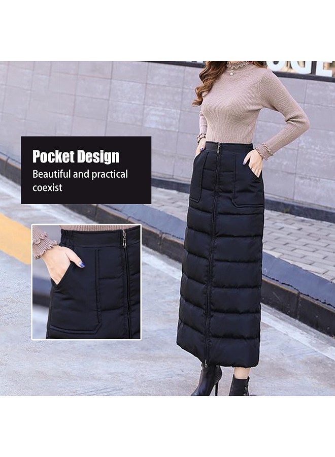 Winter Half-Length Apron Winter Skirt Women's Thickened Down Cotton Skirt - Image 5