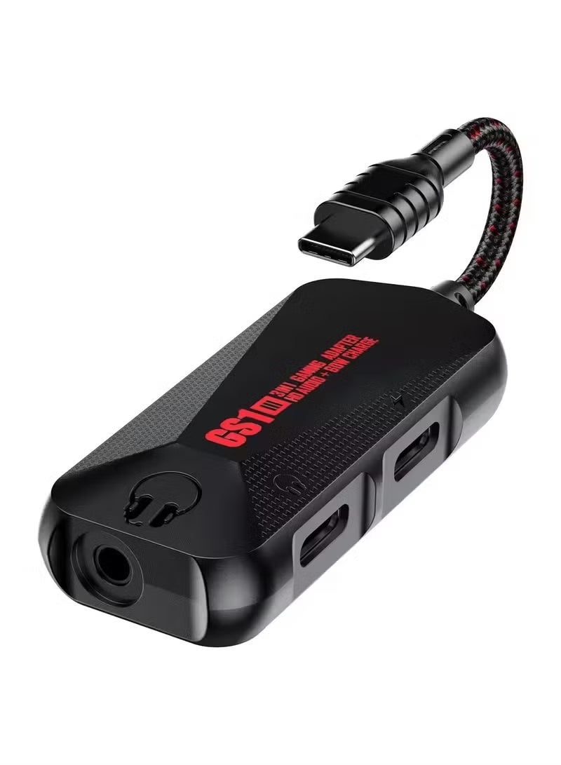 بليكستون Plextone GS1 Type-C Adapter 2 Type-C Inputs and 3.5 Input with 60W Power and 24-bit Audio Technology - Image 1